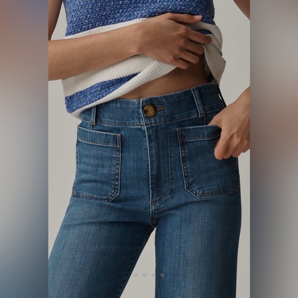 Anthropologie Maeve The Colette Crop High-Rise Wide-Leg Jeans Women’s 27 - Picture 3 of 8